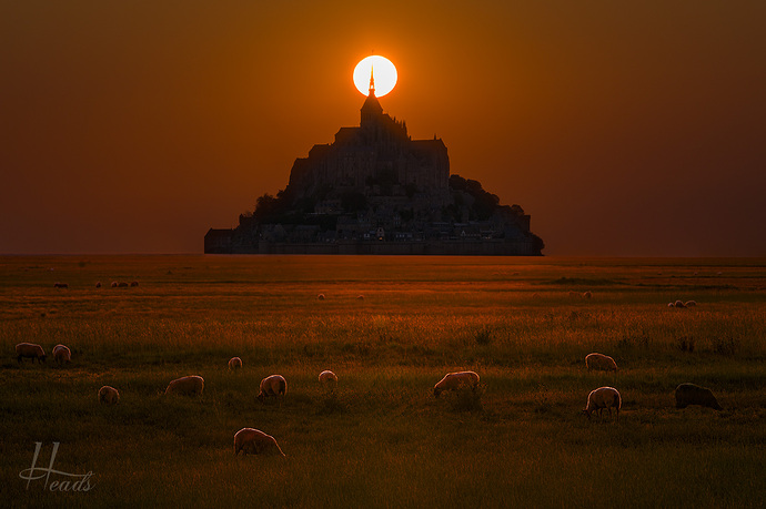 Posta de sol al Mont Saint Michel
