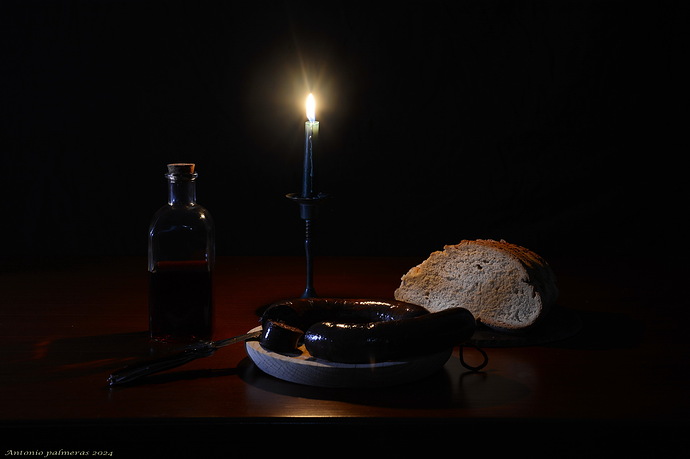 Pan y morcilla a la luz de la vela